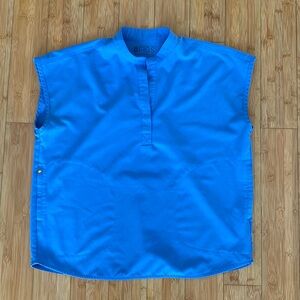 FIGS ceil blue Rafaela top size small
